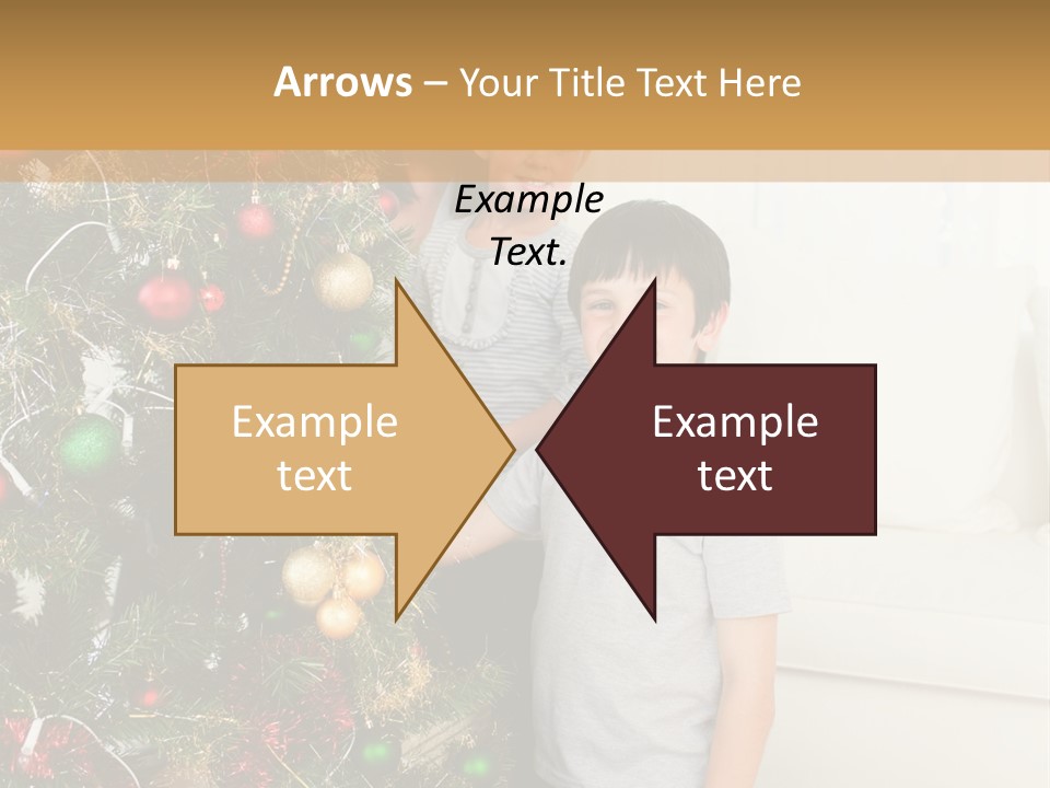 Family Decorating Christmas Tree PowerPoint Template