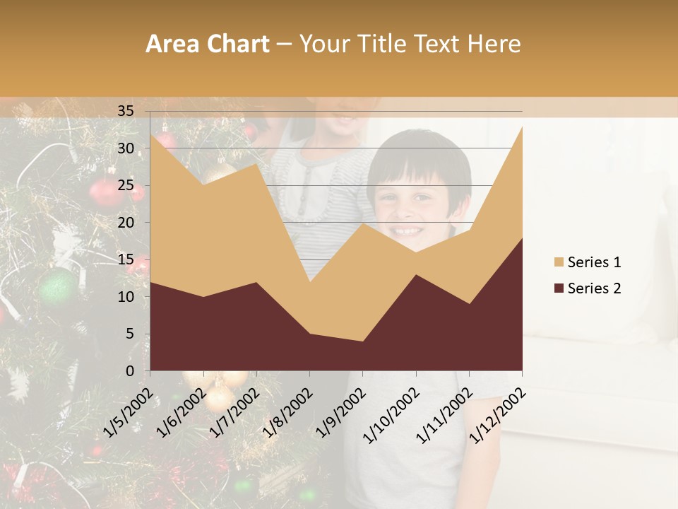 Family Decorating Christmas Tree PowerPoint Template