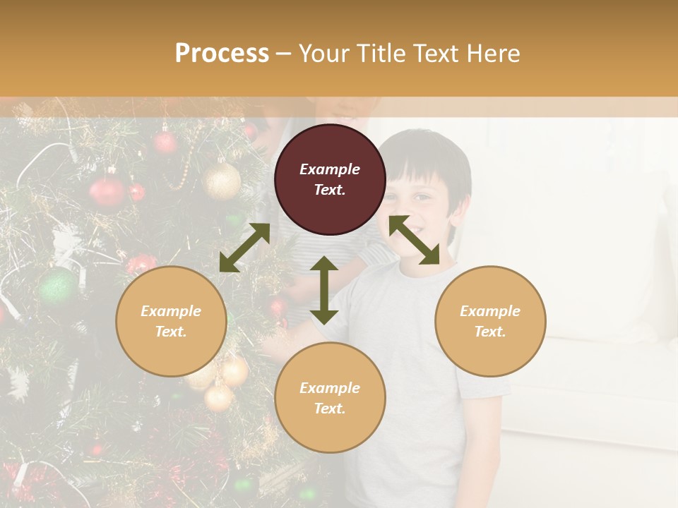 Family Decorating Christmas Tree PowerPoint Template