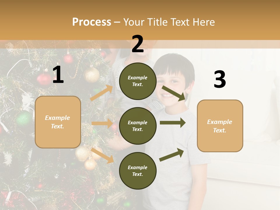 Family Decorating Christmas Tree PowerPoint Template