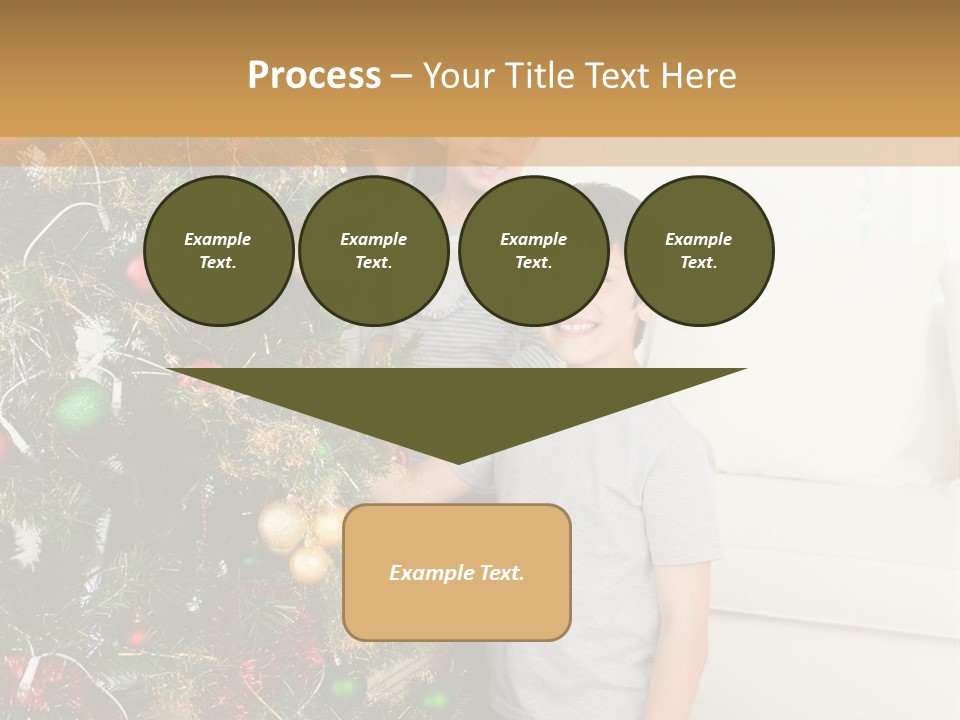 Family Decorating Christmas Tree PowerPoint Template
