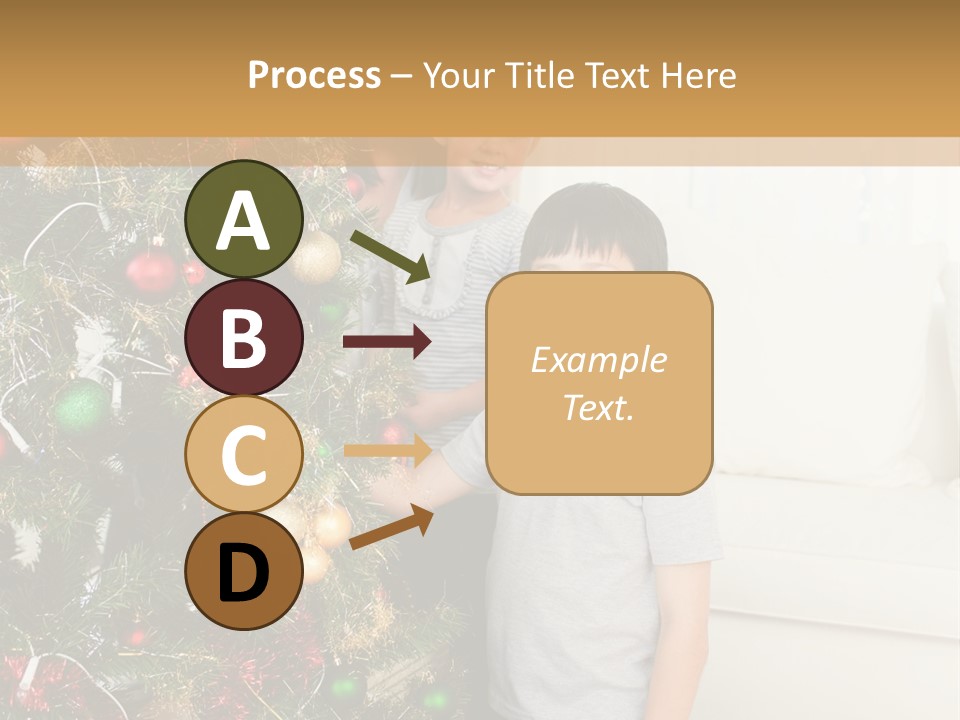 Family Decorating Christmas Tree PowerPoint Template
