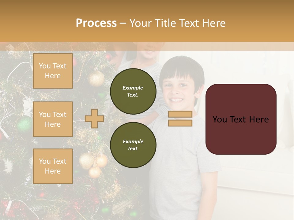 Family Decorating Christmas Tree PowerPoint Template
