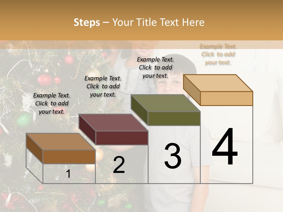 Family Decorating Christmas Tree PowerPoint Template