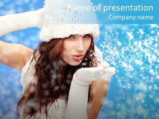 Winter Girls PowerPoint Template