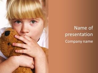 Scared Little Girl PowerPoint Template