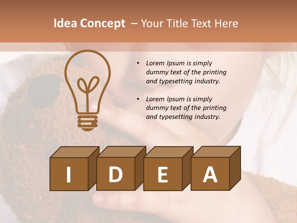 Scared Little Girl PowerPoint Template