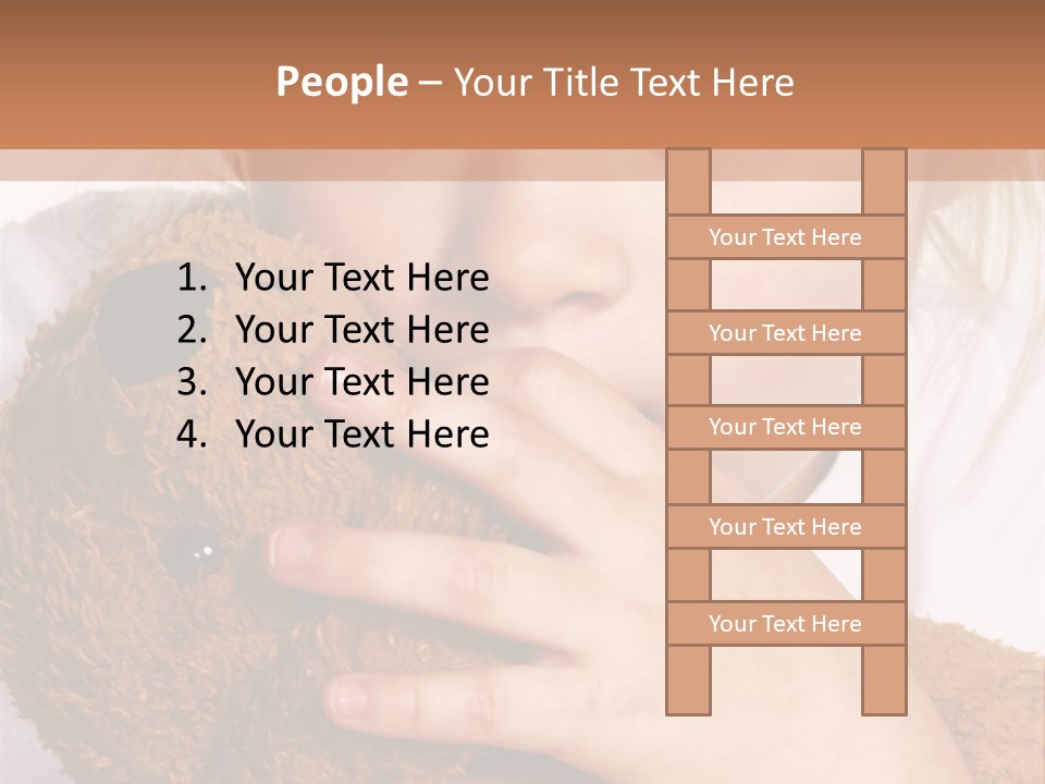 Scared Little Girl PowerPoint Template