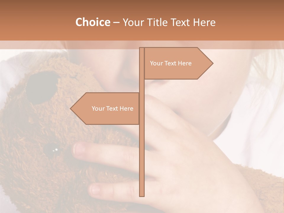 Scared Little Girl PowerPoint Template