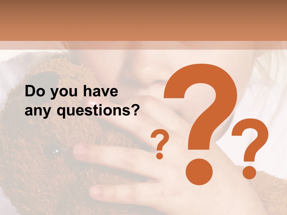 Scared Little Girl PowerPoint Template