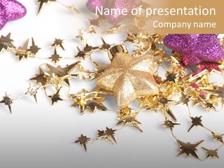 Star Decorate Frosted PowerPoint Template