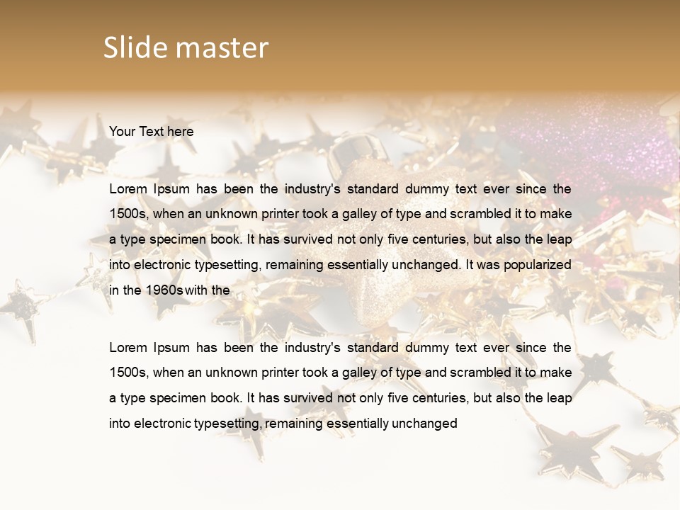 Star Decorate Frosted PowerPoint Template