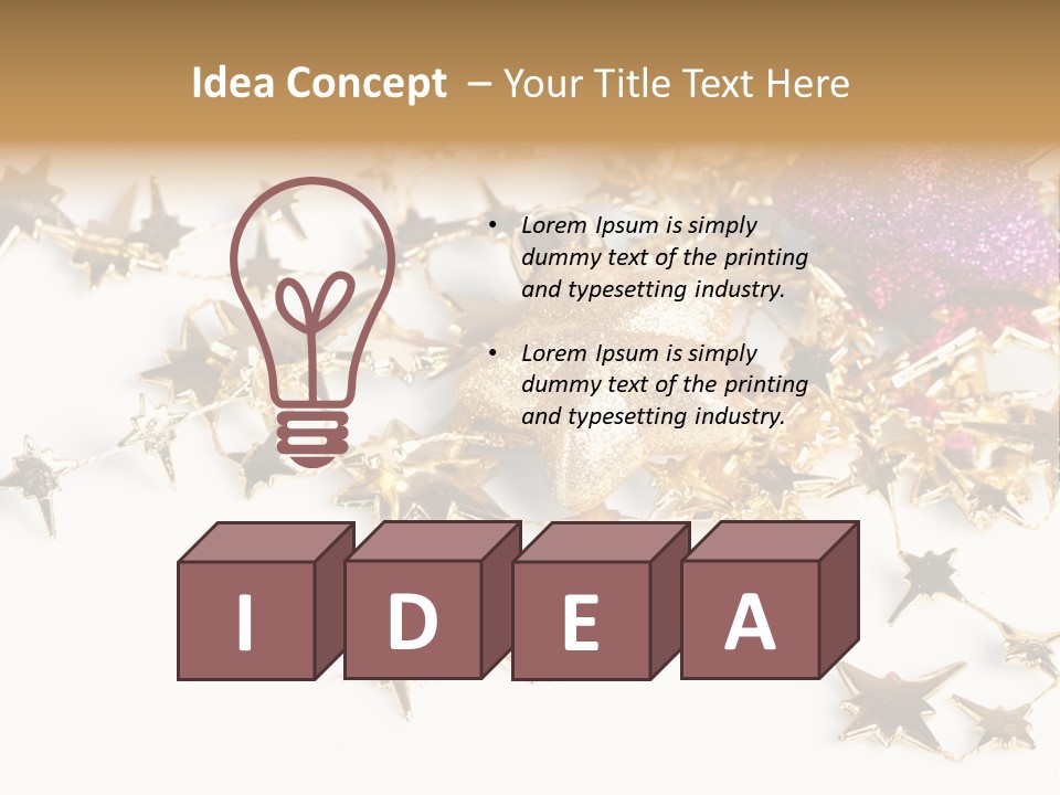 Star Decorate Frosted PowerPoint Template