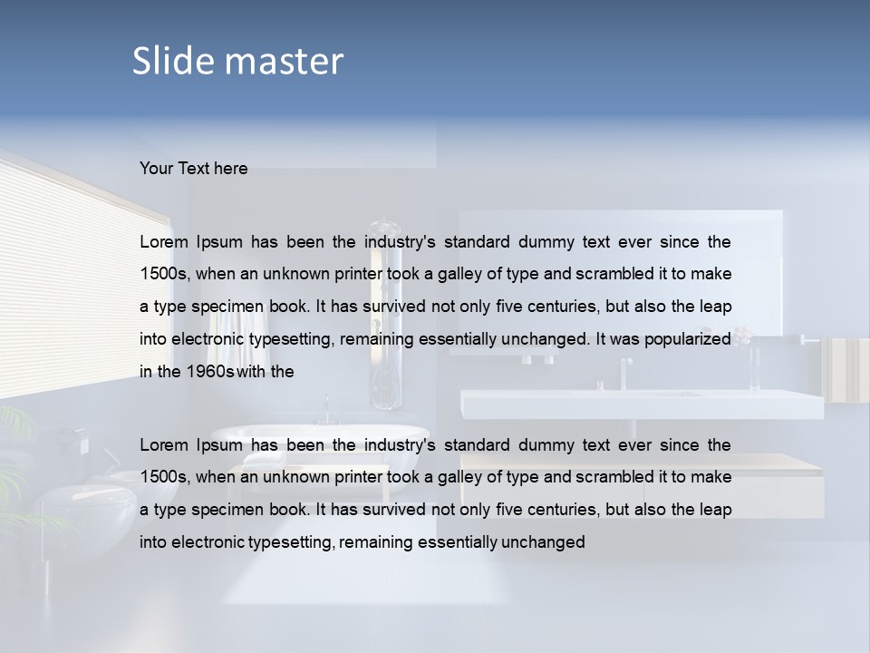 Minimalist Bathrooms PowerPoint Template