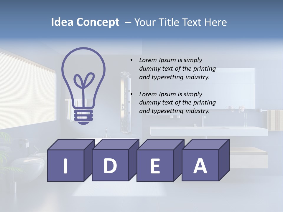 Minimalist Bathrooms PowerPoint Template