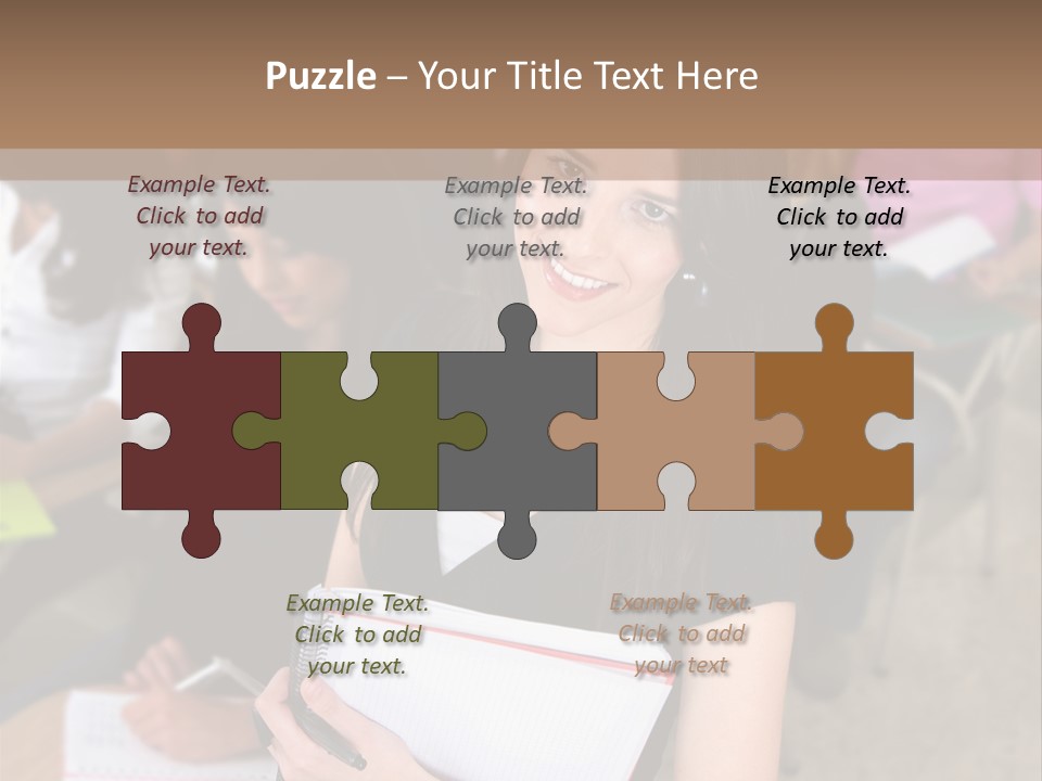 Student Behind Education PowerPoint Template