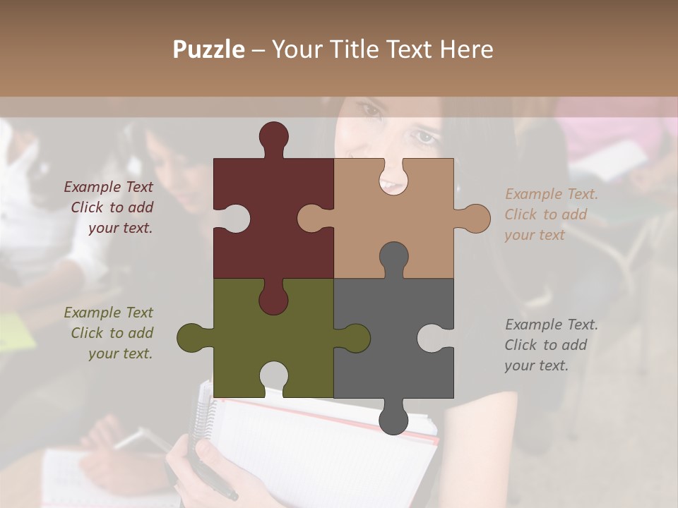 Student Behind Education PowerPoint Template