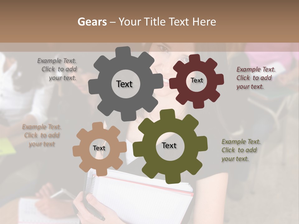 Student Behind Education PowerPoint Template