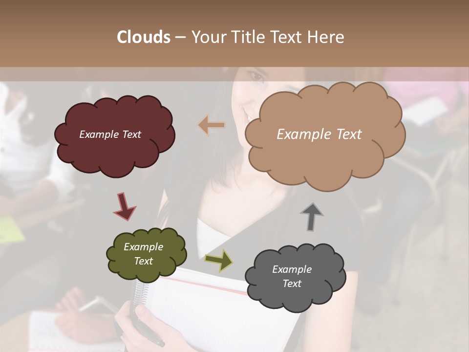 Student Behind Education PowerPoint Template