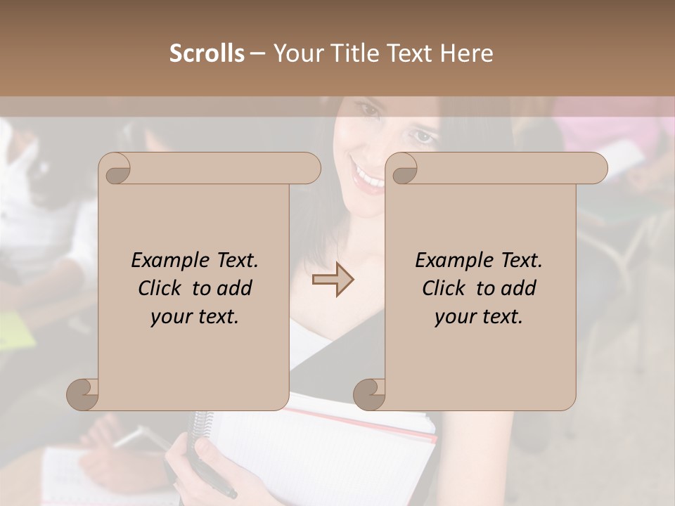 Student Behind Education PowerPoint Template