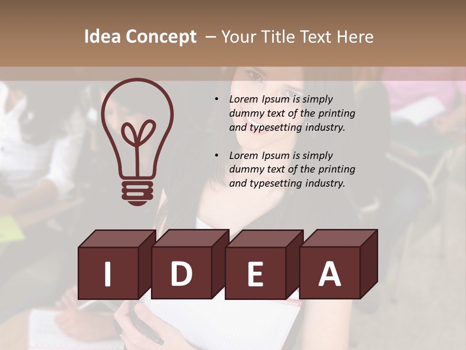 Student Behind Education PowerPoint Template