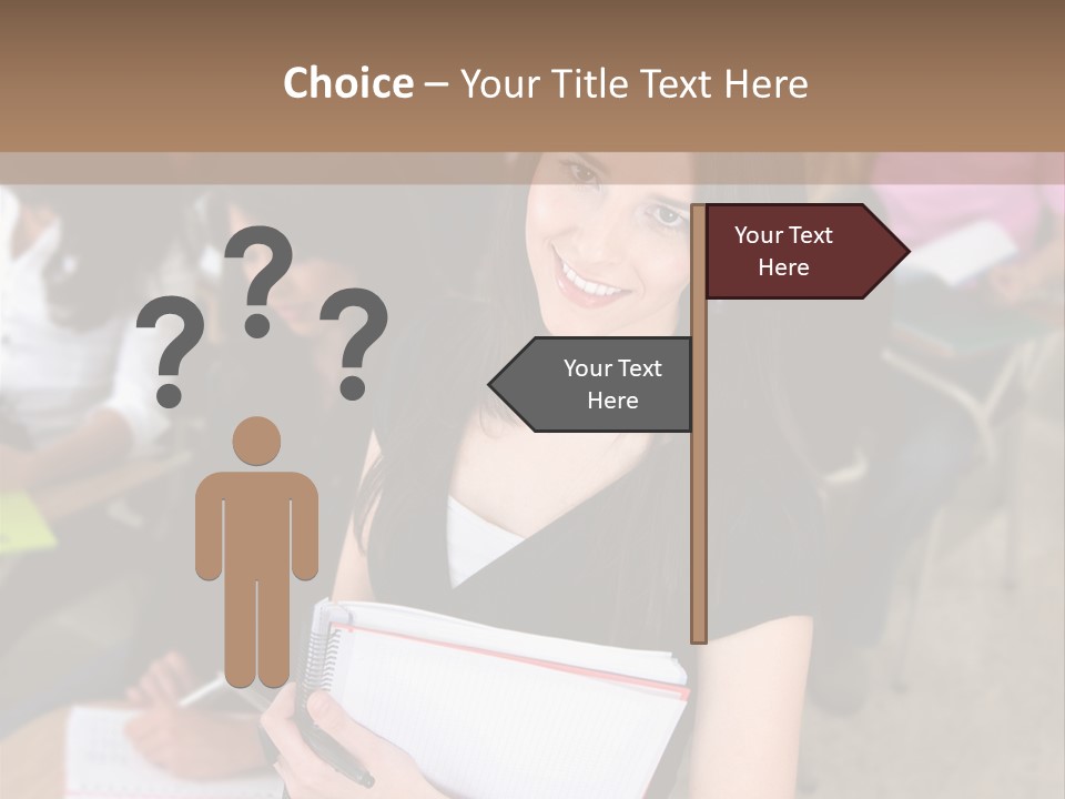 Student Behind Education PowerPoint Template