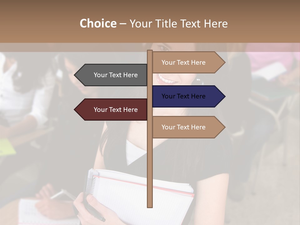 Student Behind Education PowerPoint Template