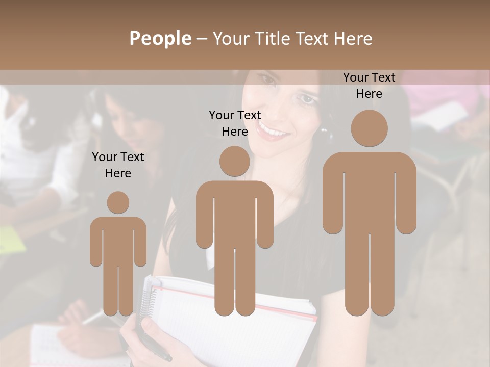 Student Behind Education PowerPoint Template