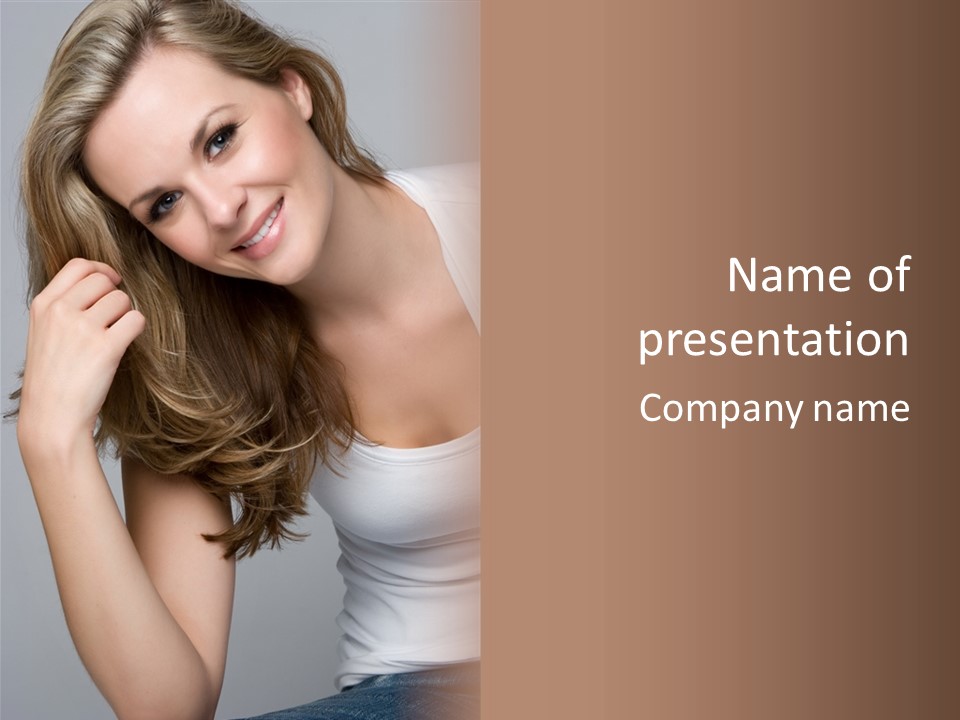 Beautiful Hair Color PowerPoint Template