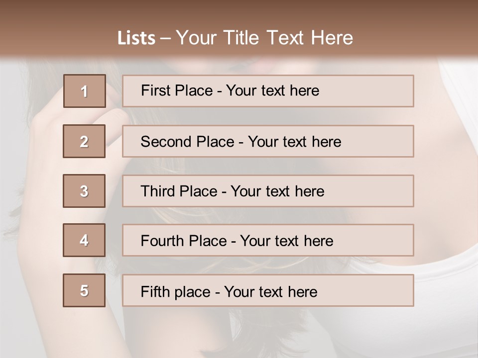 Beautiful Hair Color PowerPoint Template