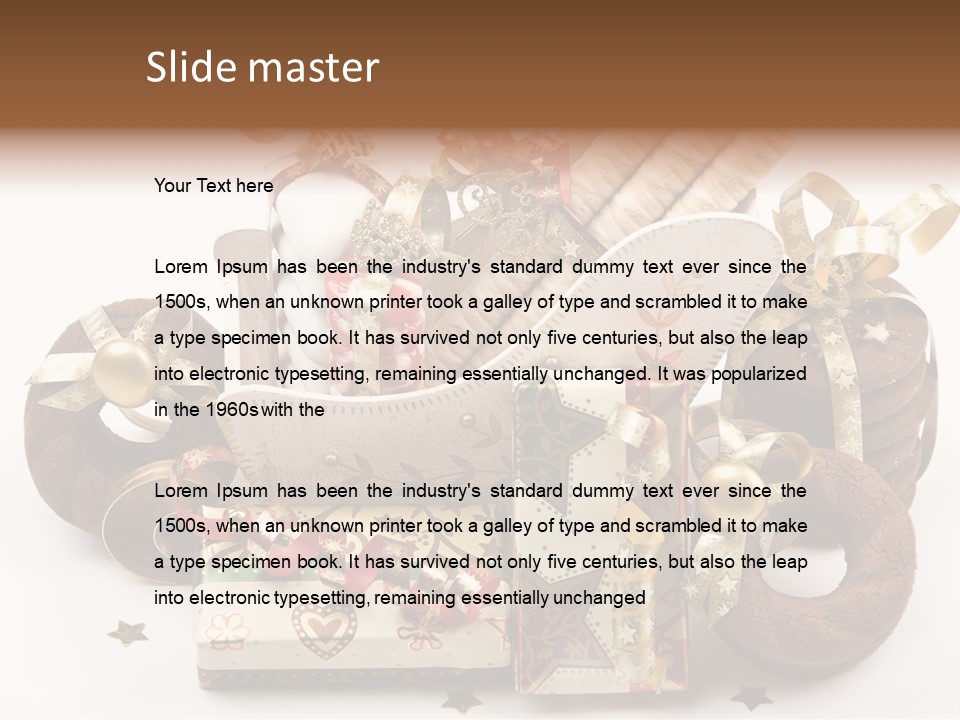 Event Jewelry Golden PowerPoint Template