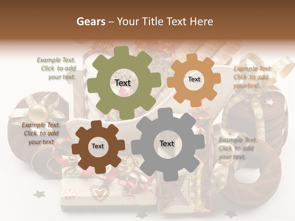 Event Jewelry Golden PowerPoint Template