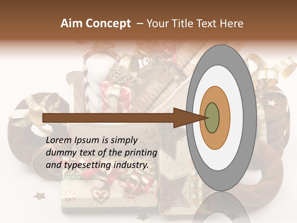 Event Jewelry Golden PowerPoint Template