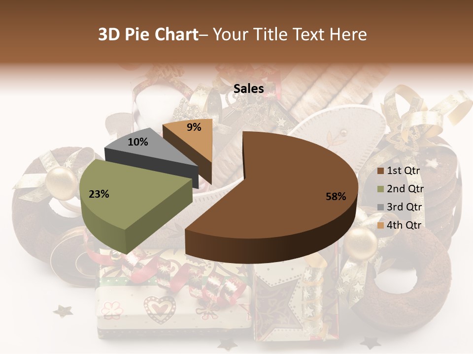 Event Jewelry Golden PowerPoint Template