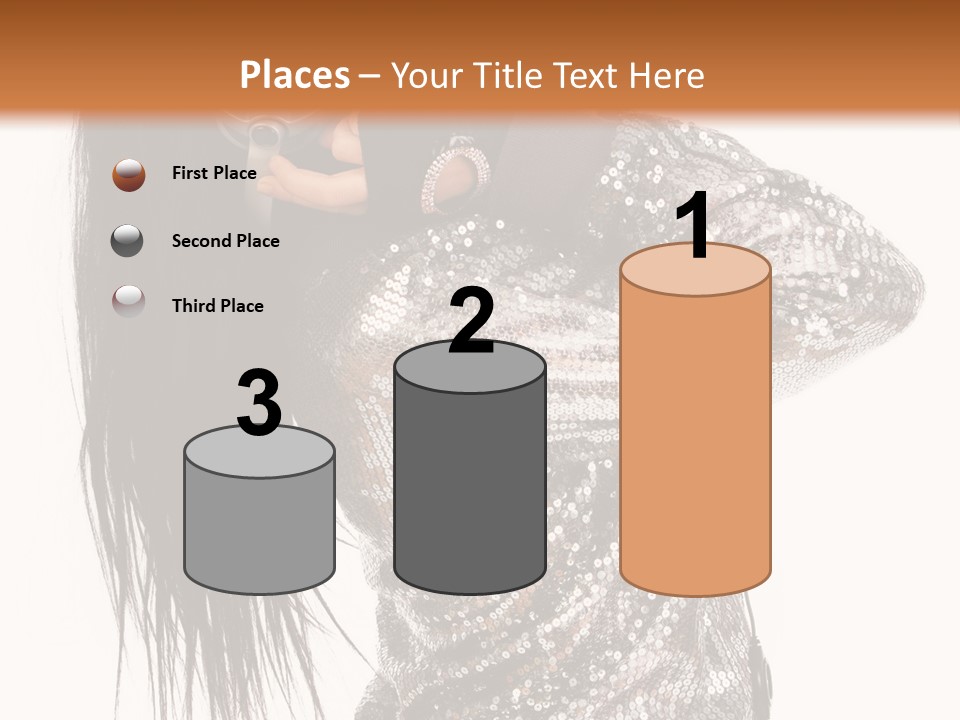 Headphones Girl PowerPoint Template