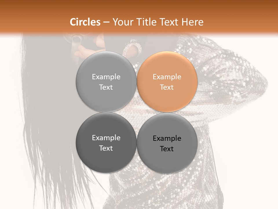 Headphones Girl PowerPoint Template