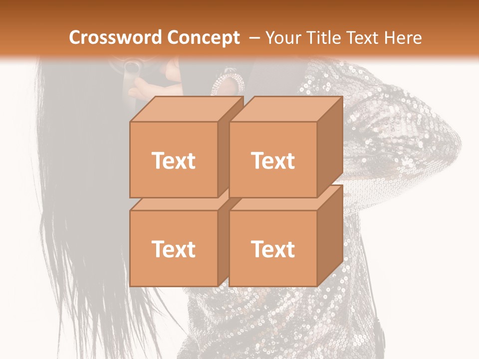 Headphones Girl PowerPoint Template