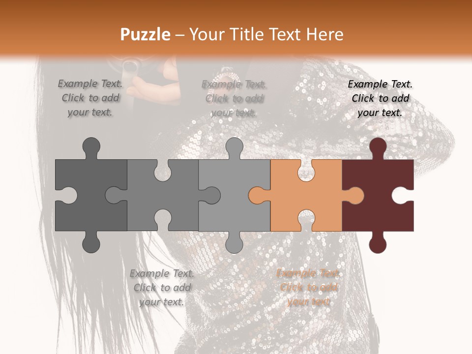 Headphones Girl PowerPoint Template