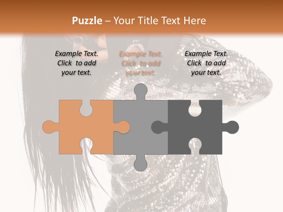 Headphones Girl PowerPoint Template