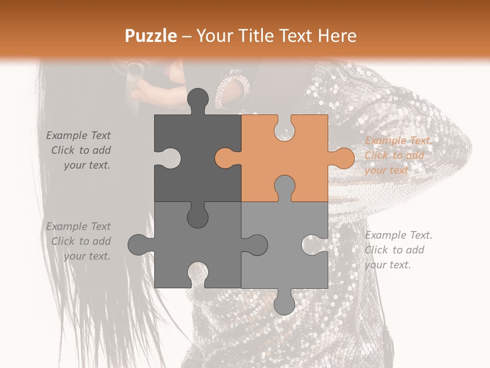 Headphones Girl PowerPoint Template