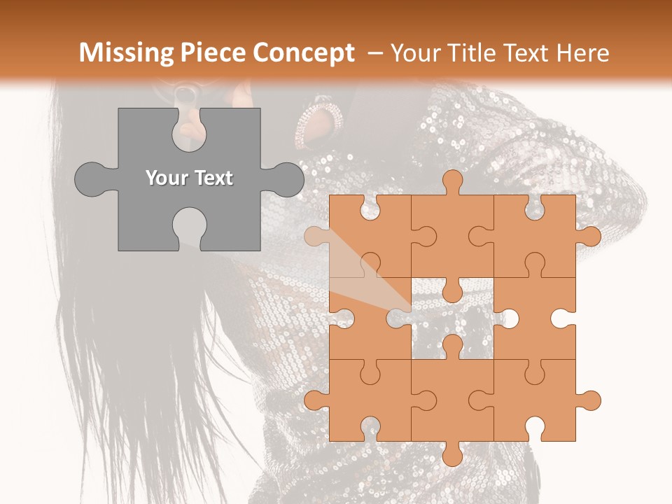 Headphones Girl PowerPoint Template