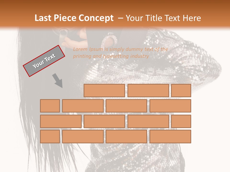 Headphones Girl PowerPoint Template