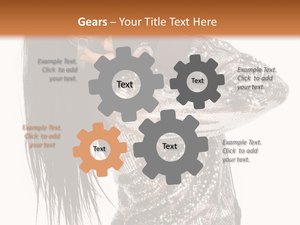 Headphones Girl PowerPoint Template