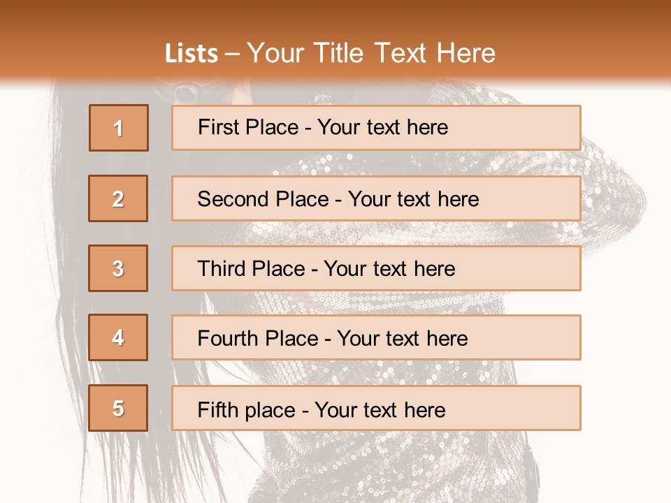 Headphones Girl PowerPoint Template