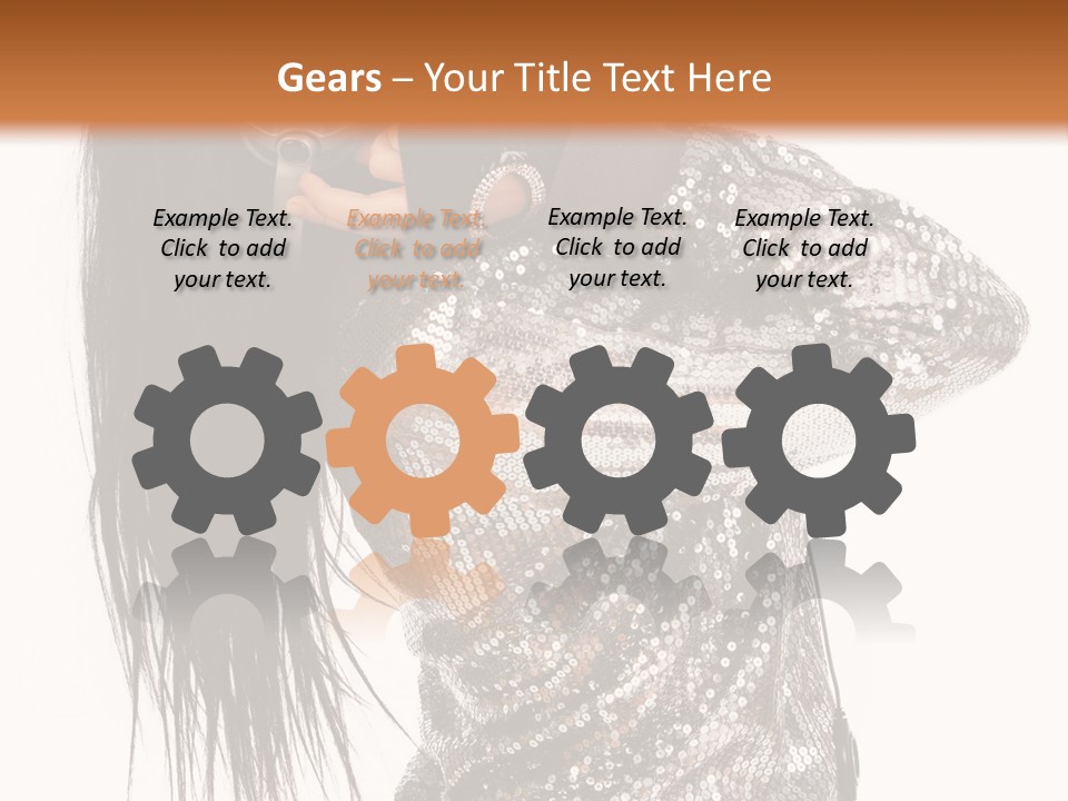 Headphones Girl PowerPoint Template