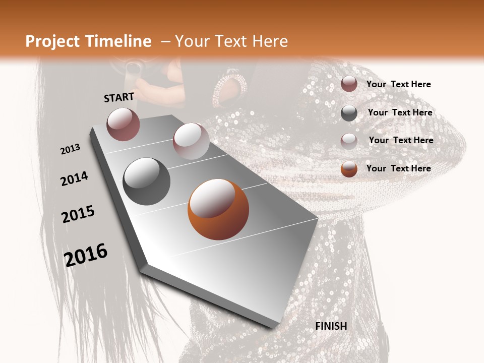 Headphones Girl PowerPoint Template