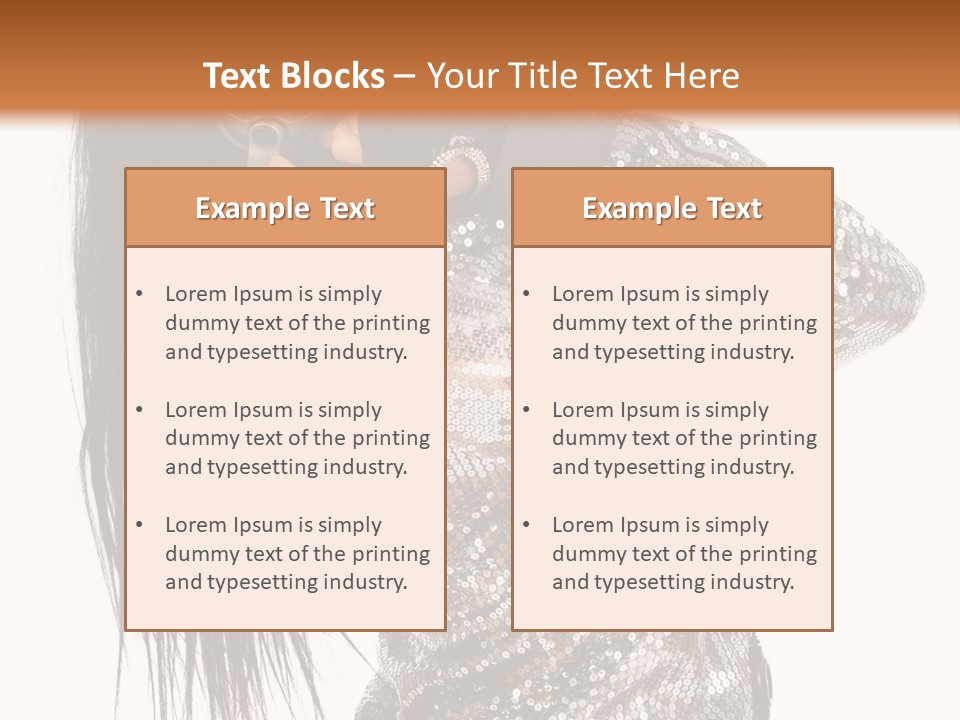 Headphones Girl PowerPoint Template