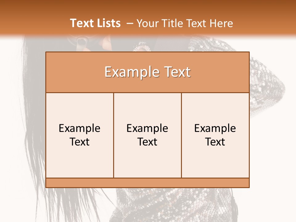 Headphones Girl PowerPoint Template