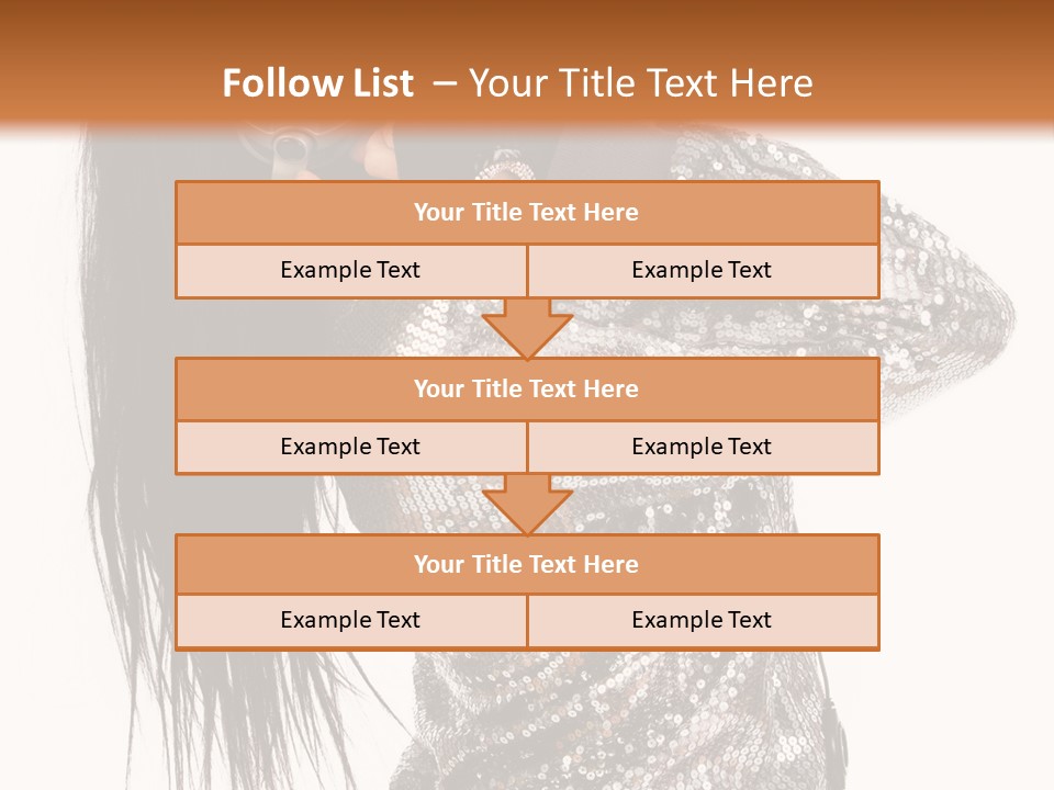 Headphones Girl PowerPoint Template