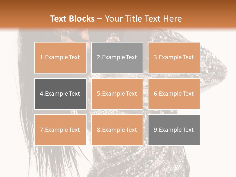 Headphones Girl PowerPoint Template